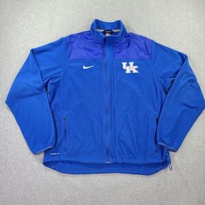 Nike Mens XL Therma-fit Kentucky Wildcats UK Fleece Jacket Blue Zip Pockets